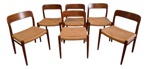 Teak Dining Chairs by Niels Otto Møller, Set of 6