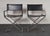 Mid-Century Modern Pair of Vintage Chrome and Naugahyde Director's Chairs by Robert Kjer Jakobsen For Sale - Image 3 of 18
