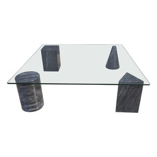 Vintage Italian Marble Coffee Table, 1970s For Sale