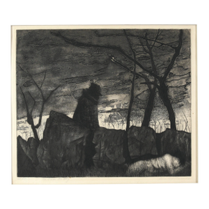 "The Graces Lie Shy" Intaglio Etching by Chaim Koppelman