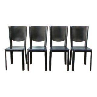 Bleather Chairs by Enrico Pellizzoni, 1970s, Set of 4 For Sale