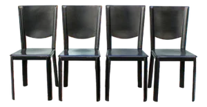 Bleather Chairs by Enrico Pellizzoni, 1970s, Set of 4