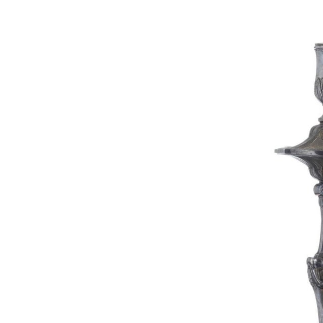 Sacred Art - D. José Candlestick - 18th Century. Portuguese, 18th century, made of metal, turned shaft resting on a...