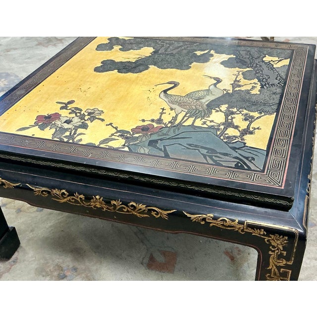 Mid 20th Century Vintage Chinese Laquer Coffee Table For Sale - Image 5 of 12
