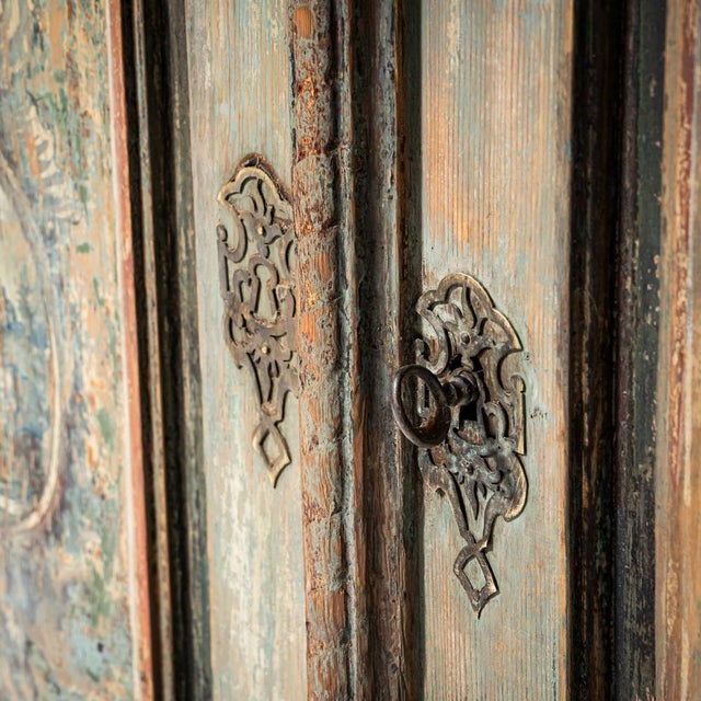 Baroque Hand-Painted Buffet, 1700s For Sale - Image 6 of 11