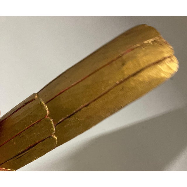 Antique Carved Winged Kinnara Winged Deity Goddess Thailand For Sale - Image 10 of 10