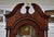 Traditional Mahogany Grandmother Clock Vintage Mechanical Embossed Dial For Sale - Image 9 of 18