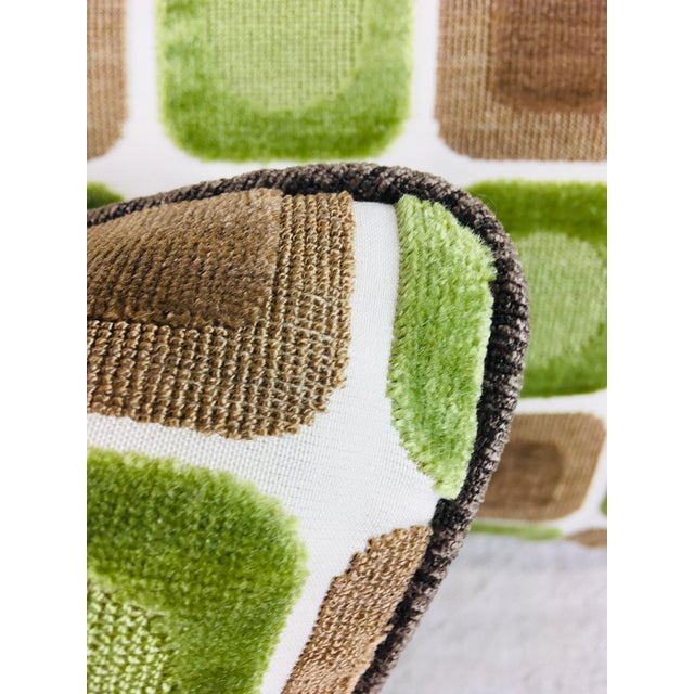 Modern Modern Cut Velvet Pillows - a Pair For Sale - Image 3 of 9