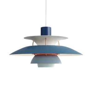 Poul Henningsen Ph 5 Pendant for Louis Poulsen in Blue