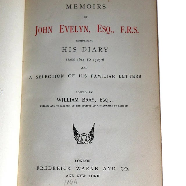 Green Late 19th Century Memoirs of John Evelyn Esq. F.R.S. His Diary by William Bray Leather Book For Sale - Image 8 of 10