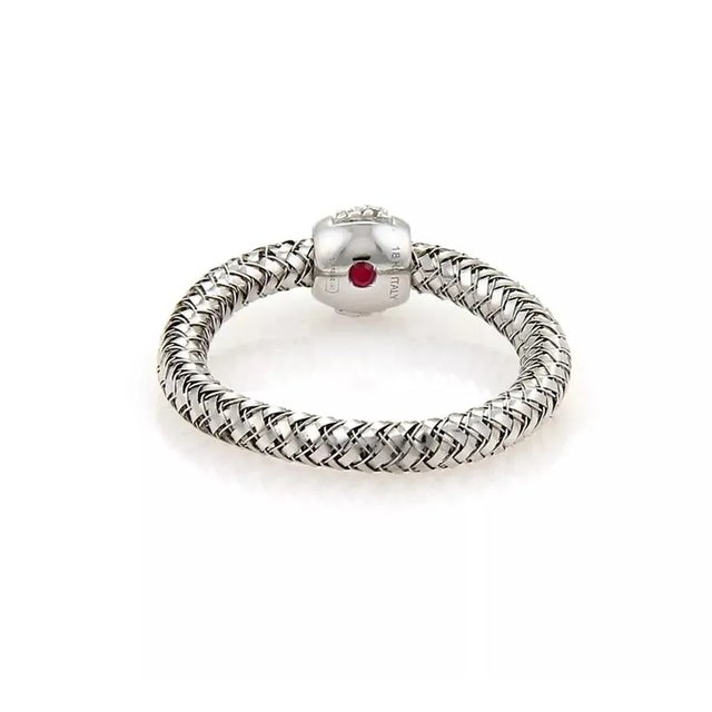 This is an authentic band ring by Roberto Coin from the PRIMAVERA collection, it is crafted from solid 18k white gold in a...