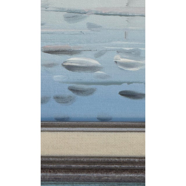 1980s Palm Beach Regency Vanguard Studio Style Original Champagne Gilt Coastal Oil Painting Signed Bruce For Sale - Image 11 of 12