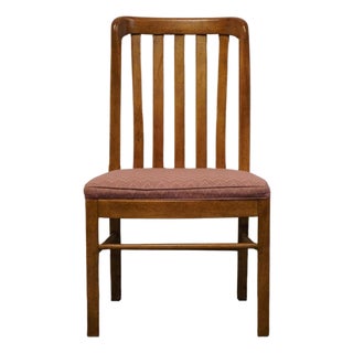 Drexel Furniture Woodbriar Collection Rustic European Slat Back Dining Side Chair For Sale