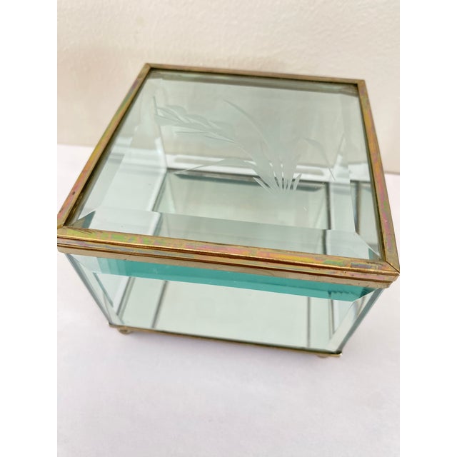 Italian Art Deco Beveled Glass Box, Italy, 1930 For Sale - Image 13 of 18