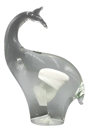 Murano Glass Elephant with White Inclusion, 1970s