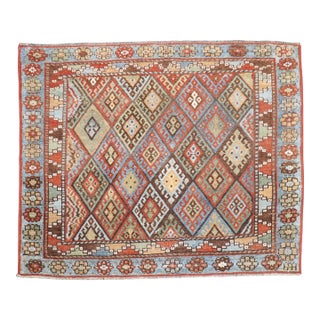 Early 20th Century Zabihi Collection Colorful Tribal Jaff Kurd Mini Rug - 2'11" x 3'8" For Sale