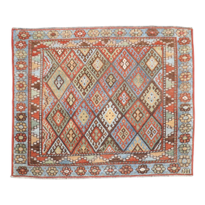 Early 20th Century Zabihi Collection Colorful Tribal Jaff Kurd Mini Rug
