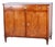 Empire Cabinet in Oak, Spruce, Mahogany Veneer and Brass, Austria, 1810s For Sale