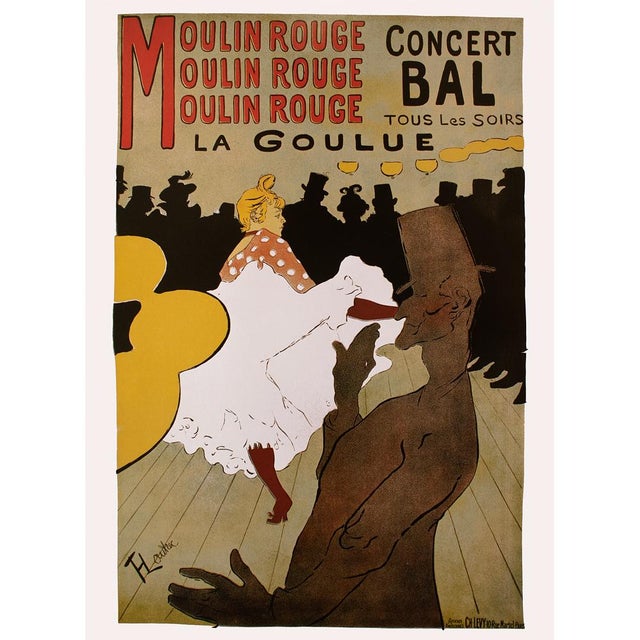 An excellent large First Edition poster after an original lithograph/poster "Moulin Rouge: La Goulue" (1891) by French...