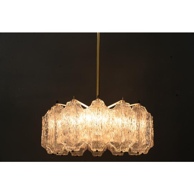 Ice Glass Chandelier from Kalmar Leuchten, 1950s For Sale - Image 11 of 18