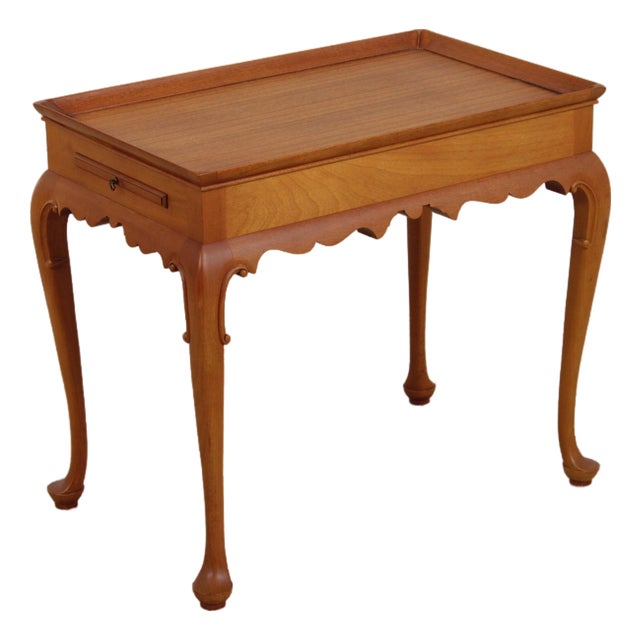 Bench Made Hand Crafted Mahogany Tea Table For Sale