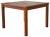 Danish modern square teak side accent table. Made of teak wood featuring a floral / leaf motif tiled top.