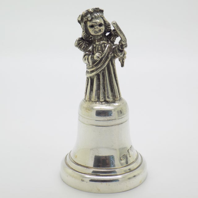 Vintage Italian Handmade Genuine Silver Angel Bell by Brandimarti, 1980s For Sale - Image 13 of 13