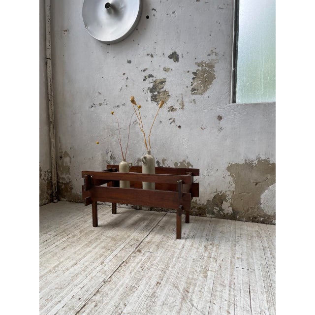 Brown Small Modern Oak Planter, 1950s For Sale - Image 8 of 18