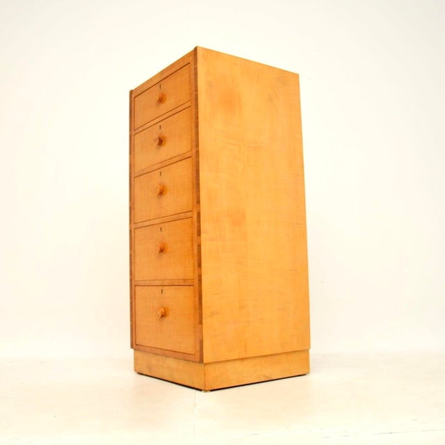 Art Deco Sycamore Chest of Drawers from Hille, 1920s For Sale - Image 4 of 11