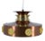 Scandinavian Copper & Glass Ceiling Lamp, Denmark, 1960s For Sale