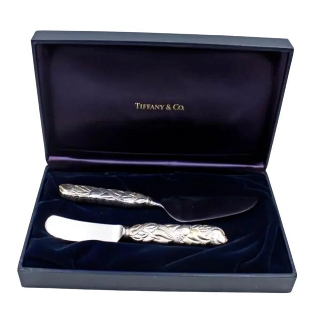 Tiffany & Co Estate Cheese Knife 7.125" & Pate Butter Spreader 6.5" Sterling Silver TIF741 These beautiful Authentic...