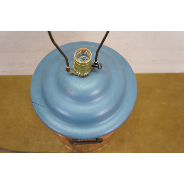 Late 19th Century Antique Country Farmhouse Copper Boiler Still Tank Table Lamp 30" For Sale - Image 5 of 13