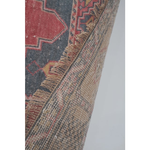 Vintage Faded Red Turkish Oushak Rug For Sale - Image 11 of 13