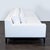 Restoration Hardware Restoration Hardware Italia Modern 3-Seat White Sofa With Clean Lines and Bronze Legs For Sale - Image 4 of 7