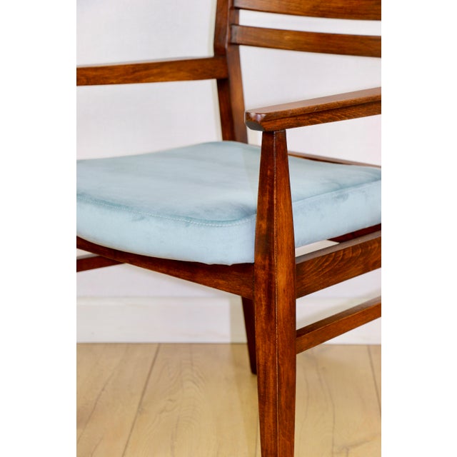 Vintage Office Armchair in Sea Turquoise, 1970s For Sale - Image 4 of 13