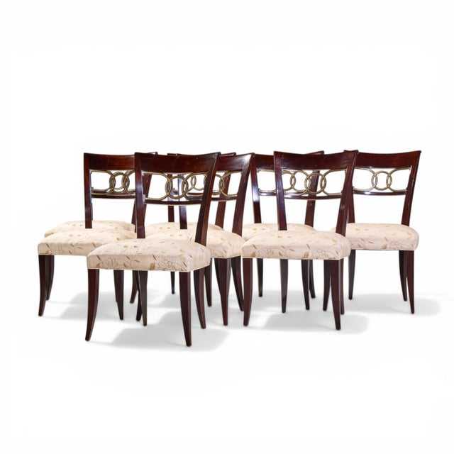 Contemporary Thomas Pheasant for Baker Cleo Dining Chairs - Set of 8 For Sale - Image 3 of 11