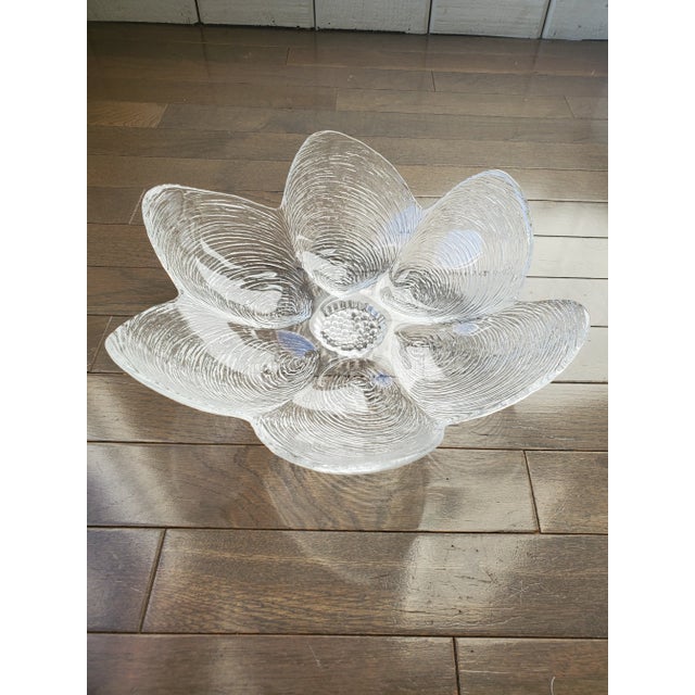 Coastal Vintage Glass Mussels Serving Platter For Sale - Image 3 of 8