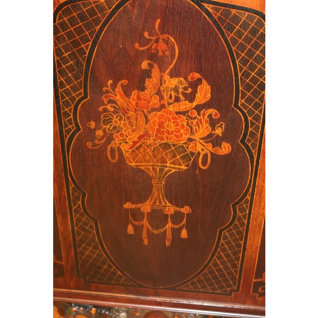 1920's Mahogany Paint Decorated Regency Style Fireplace Screen For Sale - Image 11 of 12