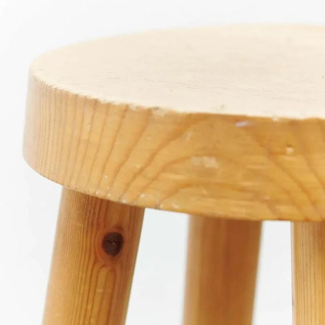 Wood Wood Stool by Charlotte Perriand for Les Arcs, 1960s For Sale - Image 7 of 12