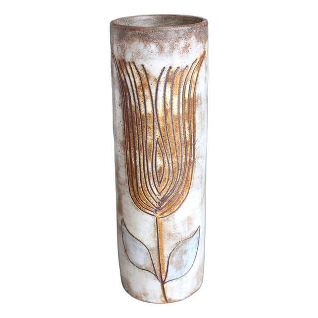 Vintage Ceramic Decorative Vase by Alexandre Kostanda, 1960s For Sale