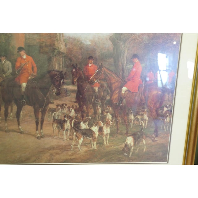 Hunting Scenes, Large Coloured Prints, 1920, Set of 2 For Sale - Image 6 of 8