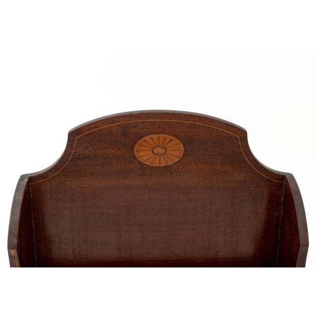 English Asprey Satinwood Inlaid Mahogany Letter Rack For Sale - Image 3 of 6