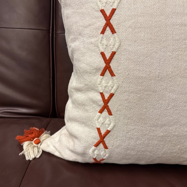 Off-white Serena and Lily Accent Pillow For Sale - Image 8 of 12