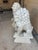 Monumental 34" Vintage Cast Statue/Sculpture Concrete Foo Dog Guardian Lions - A Pair For Sale - Image 4 of 6