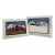 Pair Signed 2002 American Folk Art Farm Landscape Paintings Red Barns For Sale