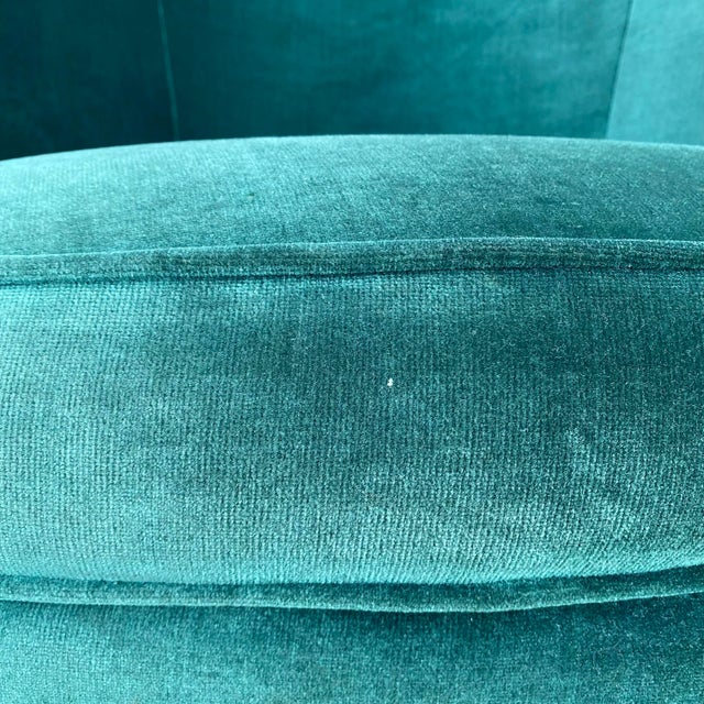 Mid Century Modern Adrian Pearsall for Comfort Craft Green Velvet Chair With Pleats For Sale In Cleveland - Image 6 of 10