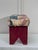 Early 20th Century Antique Primitive American Quilted Top Red Painted Solid Wood Low Stool For Sale - Image 5 of 11