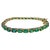 14 Carat Natural Oval Emerald Cut Cocktail Tennis Bracelet 14 Karat Yellow Gold For Sale - Image 4 of 8
