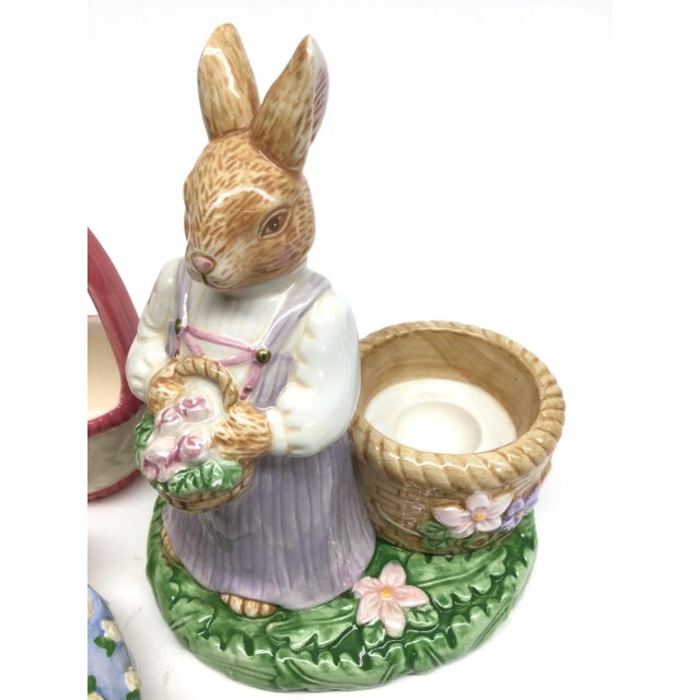 Vintage Five Piece Springtime Ceramic Assortment For Sale - Image 4 of 10