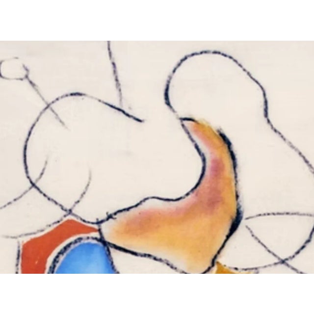 2010s "Paradigm", 2019. Contemporary, Abstract, Mixed Media on Canvas by Joe Ginsberg. Ecru Field, Accented With Muted Pastel Tones. For Sale - Image 5 of 5